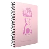 Gıpta UBook 3258 Pastel Pembe Kareli A5 80 Yaprak Plastik Kapak Spiralli Defter