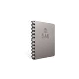 Gıpta Vip 17x24 140 Yaprak Deri Kapak Spiralli Defter (1082) Çizgili Füme