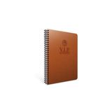 Gıpta Vip 17x24 140 Yaprak Deri Kapak Spiralli Defter (1083) Kareli Taba