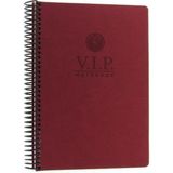 Gıpta Vip Bordo Sert Kapak 140 Yaprak 17x24 cm Çizgili Spiralli Defter