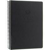 Gıpta Vip Siyah Sert Kapak 140 Yaprak 17x24 cm Çizgili Spiralli Defter
