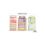 Gıpta Yapışkanlı Not Kağıdı Postit 3 Adet set 12 Bez Çanta Hediyeli