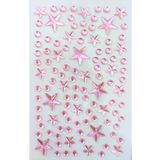 Giraffe PK Sticker Açık Pembe Yıldız Taş Sticker Yapışkanlı Saç, Yüz, Tırnak Ve Süs Taşı Yılbaşı Dekor Işıltılı Parlak
