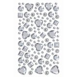 Giraffe PK Sticker Beyaz Kalpler Taş Sticker Yapışkanlı Saç, Yüz, Tırnak Ve Süs Taşı Yılbaşı Dekor Işıltılı