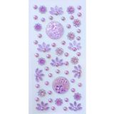 Giraffe PK Sticker Taş Sticker Mor Yapışkanlı Saç , Yüz Ve Tırnak Taşı Yılbaşı Süs Dekor Işıltılı Parlak