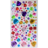 Giraffe PK Sticker Taş Sticker Renkli Kalpli Kareli Yapışkanlı Saç, Yüz, Tırnak Ve Süs Taşı Yılbaşı Işıltılı
