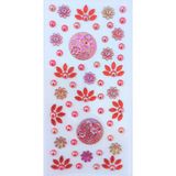 Giraffe Sticker Kırmızı Yapışkanlı Saç , Yüz ve Tırnak Taşı Parlak - İncili Motif
