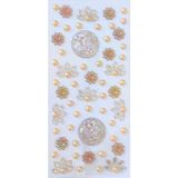 Giraffe Sticker Sarı Yapışkanlı Saç , Yüz ve Tırnak Taşı Parlak - İncili Motif - Altın