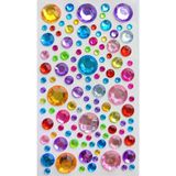 Giraffe Sticker Taş Sticker Renkli Yuvarlak Yapışkanlı Saç , Yüz Ve Tırnak Taşı Işıltılı Parlak - Yuvarlak Motif