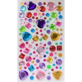 Giraffe Sticker Taş Sticker Yapışkanlı Saç, Yüz, Tırnak, Makyaj Süs Taşı Işıltılı Parlak Renkli Kalpli Kareli