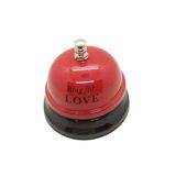 Giralstore Masaüstü Dekoratif Resepsiyon Zili Görevli Çağırma Zili Çan(Ring For Love) Kırmızı Çan