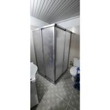 Giray Duş 80 Cm X 90 Cm Parlak Profil Mika Köşeden Girişli Duşakabin