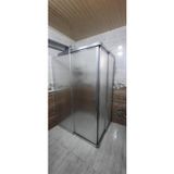 Giray Duş 90 Cm X 90 Cm Parlak Profil Mika Köşeden Girişli Duşakabin