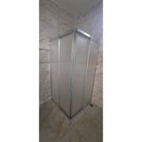 Girayduşakabin 70CMX90CM Parlak Profil Köşeden Girişli Mika Duşakabin - parlak gümüş
