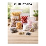 GİRERA 17X23 KİLİTLİ TORBA 25 ADET BÜYÜK BOY BUZDOLABI POŞETİ GIDA ET HIRDAVAT SAKLAMA AMBALAJ KORUMA