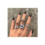 Girift Vintage Mystic 5 Adet Gothic Tarz Yüzük Seti