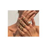 Girift Vintage Umara Gold Ayarlanabilir Yüzük Seti