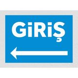 Giriş 3 - Uyarı Tabela Levhası 24X34 cm Polikarbon - 24 x 34 cm - 1 Adet