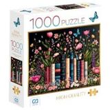 Girişimci Kadın Çiçekler ve Kitaplar Puzzle 1000