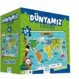 Girişimci Kadın Dünyamız Yer Puzzle 24 Parça Ciltsiz Anonim Yazar 50x70 cm Eğlenceli Harita