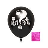 Girl Or Boy Siyah Cinsiyet Belirleme Balonu Kız Bebek 18 Inc