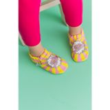 Girl Power Kaydırmaz Taban Bebek Yazlık Patik Pembe , Ev Botu Terliği Kreş Ayakkabısı Panduf F-824