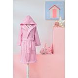 Girl Unicorn Kapüşonlu Kadife Çocuk Bornozu 3/4 Yaş - 7 - 8 Yaş - Pembe