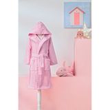 Girl Unicorn Kapüşonlu Kadife Çocuk Bornozu 5/6 Yaş Pembe