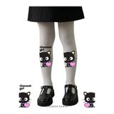 Girlboss Kawaii Chococat beyaz külotlu çorap mat opak micro 50