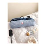 girlsybags Mavi Çizgili Saç Maşa Düzleştirici Çantası Airwrap Airstrait İçin Elyaf Dolgulu Seyahat Çantası