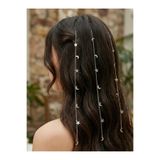 Gistoria 2'li Tel Tokalı Gümüş Ay Yıldız Saç Aksesuarı