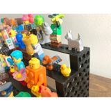 Git 3D Brick Minifig / Minifigure Stand / Display Mini Figürler İçin Stand Minifigür Dahil Değildir.