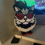 Git 3D Gözlüklü Kedi Tuvalet Kağıdı Tutucu