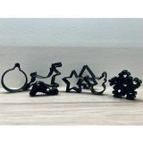 Git 3D Noel Özel 7 Li Kurabiye Kalıbı Seti ( Beyaz - Mavi)
