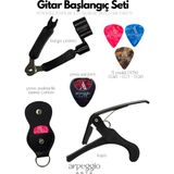 Gitar Başlangıç Seti | Burgu Çevirici, Kapo, 3 Adet Pena, Taşıma Çantası, Pena Şarjörü - set halinde