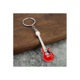 Gitar Kırmızı Gitarist Hediye Anahtarlık veya Çanta Süsü