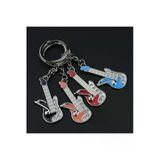 Gitar Metal Taşlı Renkli Anahtarlık
