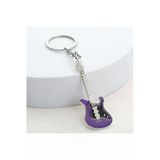 Gitar Mor Gitarist Hediye Anahtarlık veya Çanta Süsü