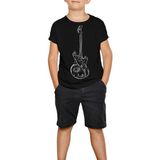 Gitar Müzik Aşkı Siyah Çocuk Tişört - 9 - 10 Yaş