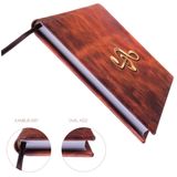 Gitar Nota Defteri (Sol ve Tab Anahtarlı, Akortlu)% 100 El Yapımı, El Dikişi, Kuşe Ciltli A/5 - Kahve-Sarı