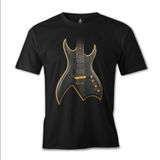 Gitar Siyah Erkek Tshirt