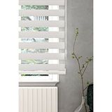 Givayo 100x260 cm Stor Beyaz Dar Pliseli Zebra Stor Perde