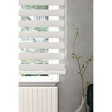 Givayo 190x200 cm Stor Beyaz Dar Pliseli Zebra Stor Perde