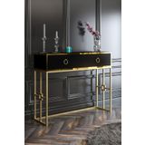 Givayo Mobilya Cassandra Dresuar Siyah Gold Bant Gold Demir Ayak