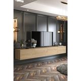 Givayo Mobilya Givayo Milan Modern Tasarımlı Duvara Monte 240 cm Suntalam TV Ünitesi Safir Meşe Renk