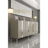 Givayo Mobilya Lera Konsol Modern Tasarım Kum Beji Renkli 180 cm Derinlik 35 cm Yükseklik 78 cm