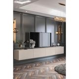Givayo Mobilya Milan TV Ünitesi Modern Tasarım Kum Beji Suntalam Malzeme 240 cm Genişlik 30 cm Derinlik