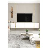 Givayo Mobilya Su Tv Ünitesi Beyaz Altın 150 Cm Duvara Monte Ayaklı Kullanım