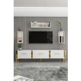Givayo Mobilya TV ÜNİTESİ BEYAZ GOLD LAURA
