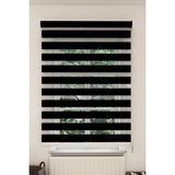 Givayo Stor Siyah Bambu Zebra Perde 140x260 Cm Siyah